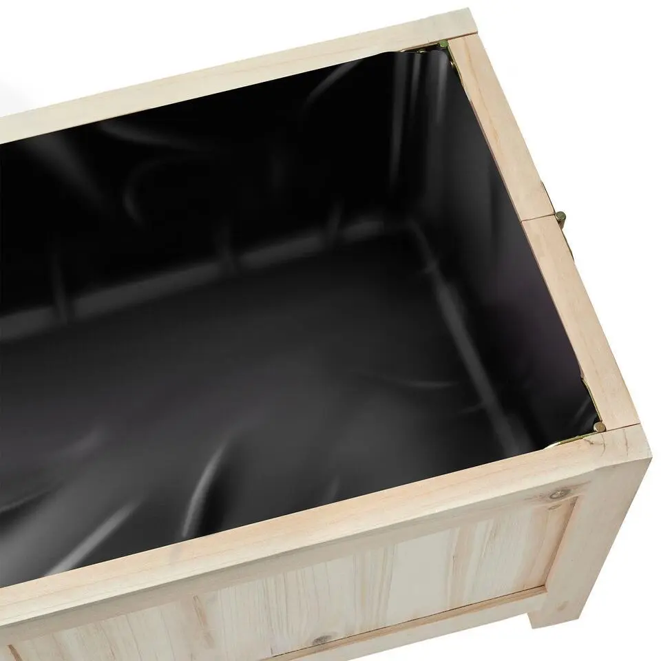 tectake - Verhoogde bak Blomster, opvouwbaar, 30l, incl. folie, 70x30x25cm