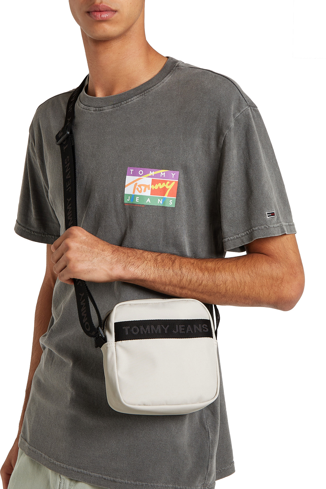 Bolsa de ombro masculina Tommy Jeans Essential