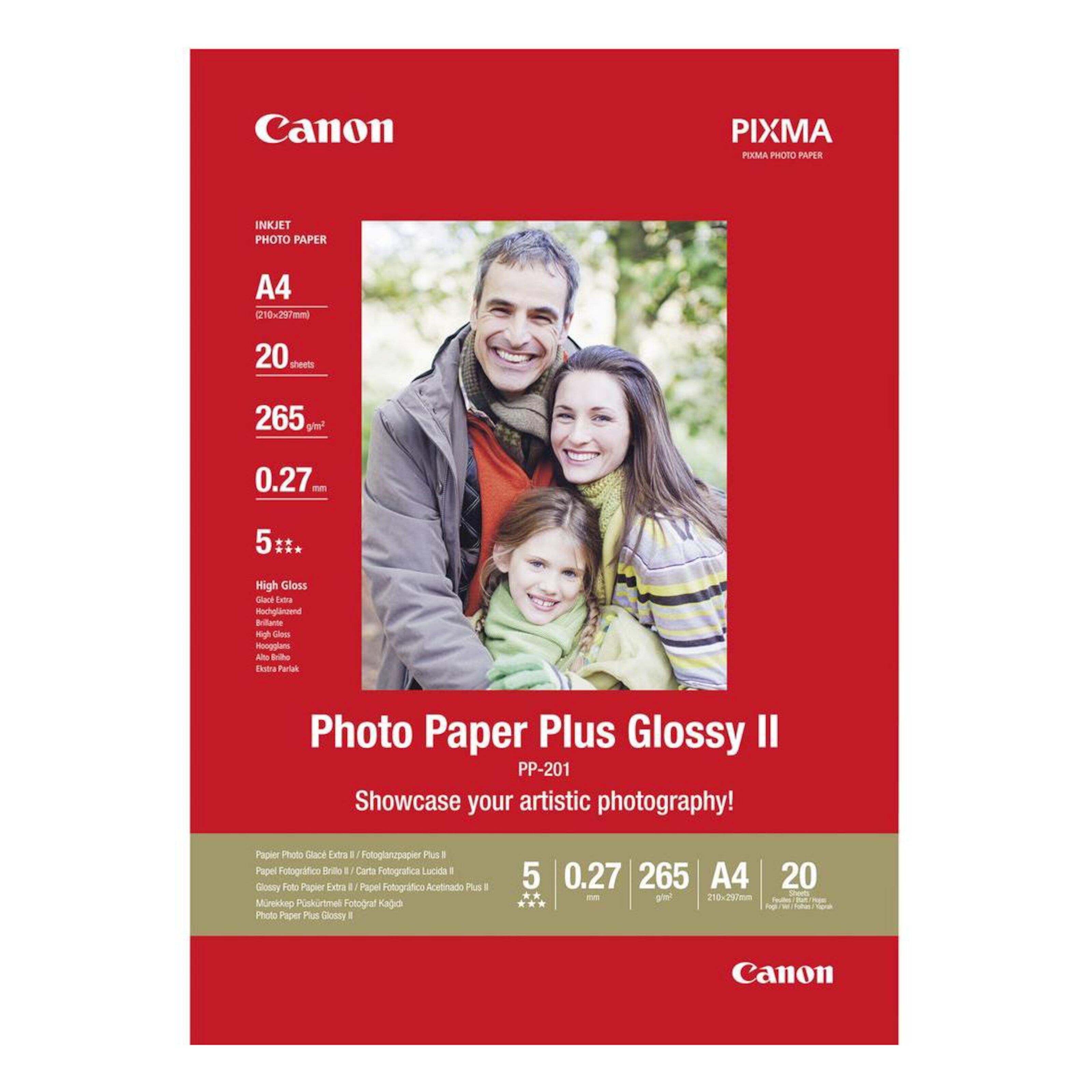 Canon Pus Glossy II Fotopapir A4 20-pk.