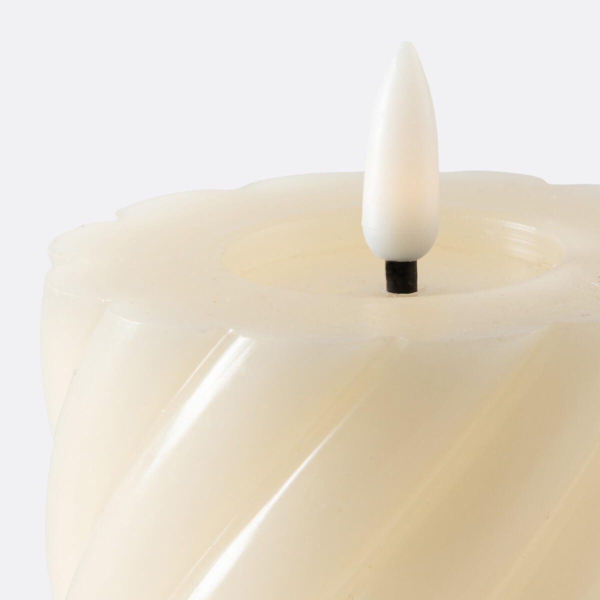 LA REDOUTE INTERIEURS<br>Vela LED torcida em cera, 14,8 cm de altura, Caspar