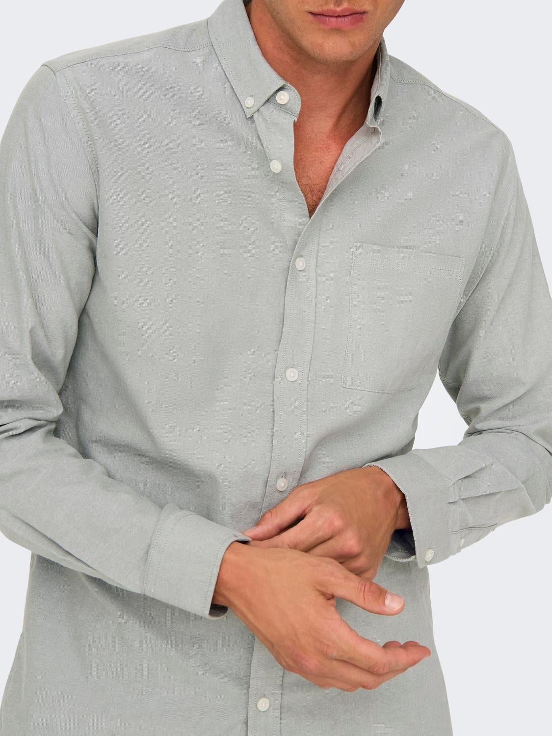ONSALVARO Oxford Hemd Sea Spray