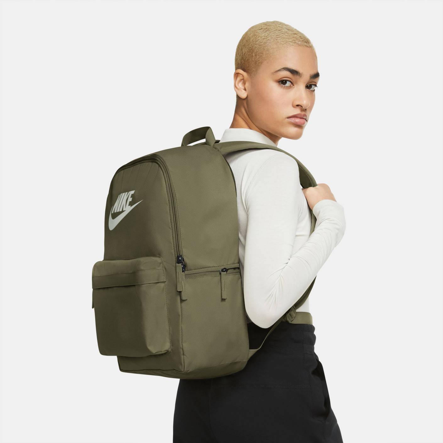 Nike Heritage Rugzak Olijfgroen Wit