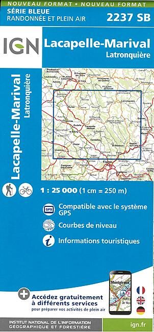 IGN - 2237 SB LACAPELLE MARIVAL 1 25 000
