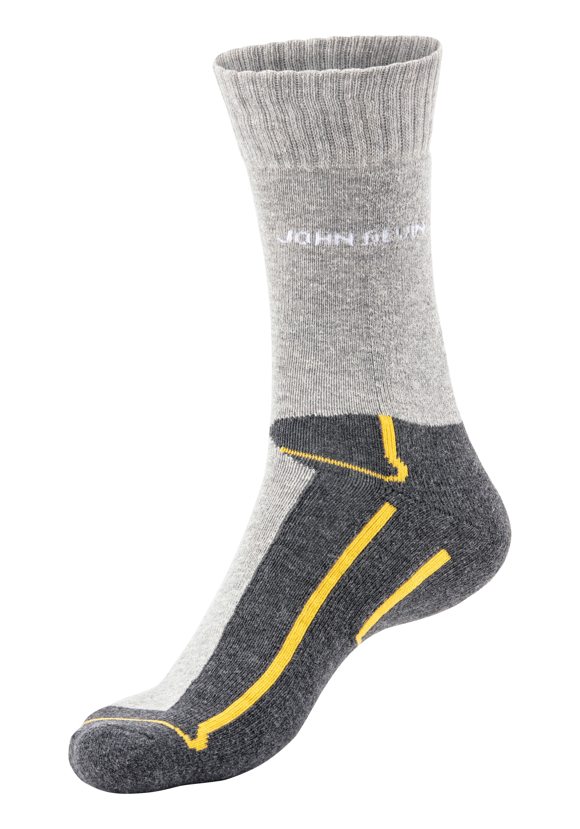 John Devin Funktionssocken Packung, 4 Stk. tlg. mit Sohlen über Zehen und hoch Fersenplüsch
