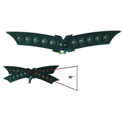 Feux arrière Brazoline Papillon à led Universel - Noir