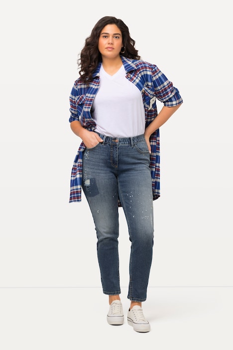 Jeans Sarah, Destroyeffekte, schmales Bein, Elastikbund