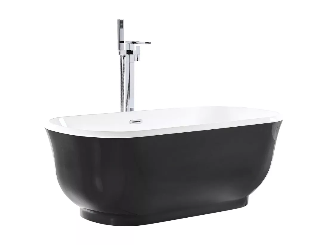 Baignoire îlot noire 170 x 77 cm TESORO