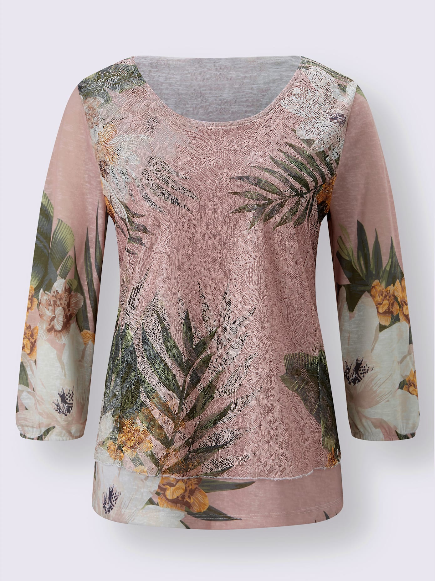 T-shirt à manches 3/4 doublé