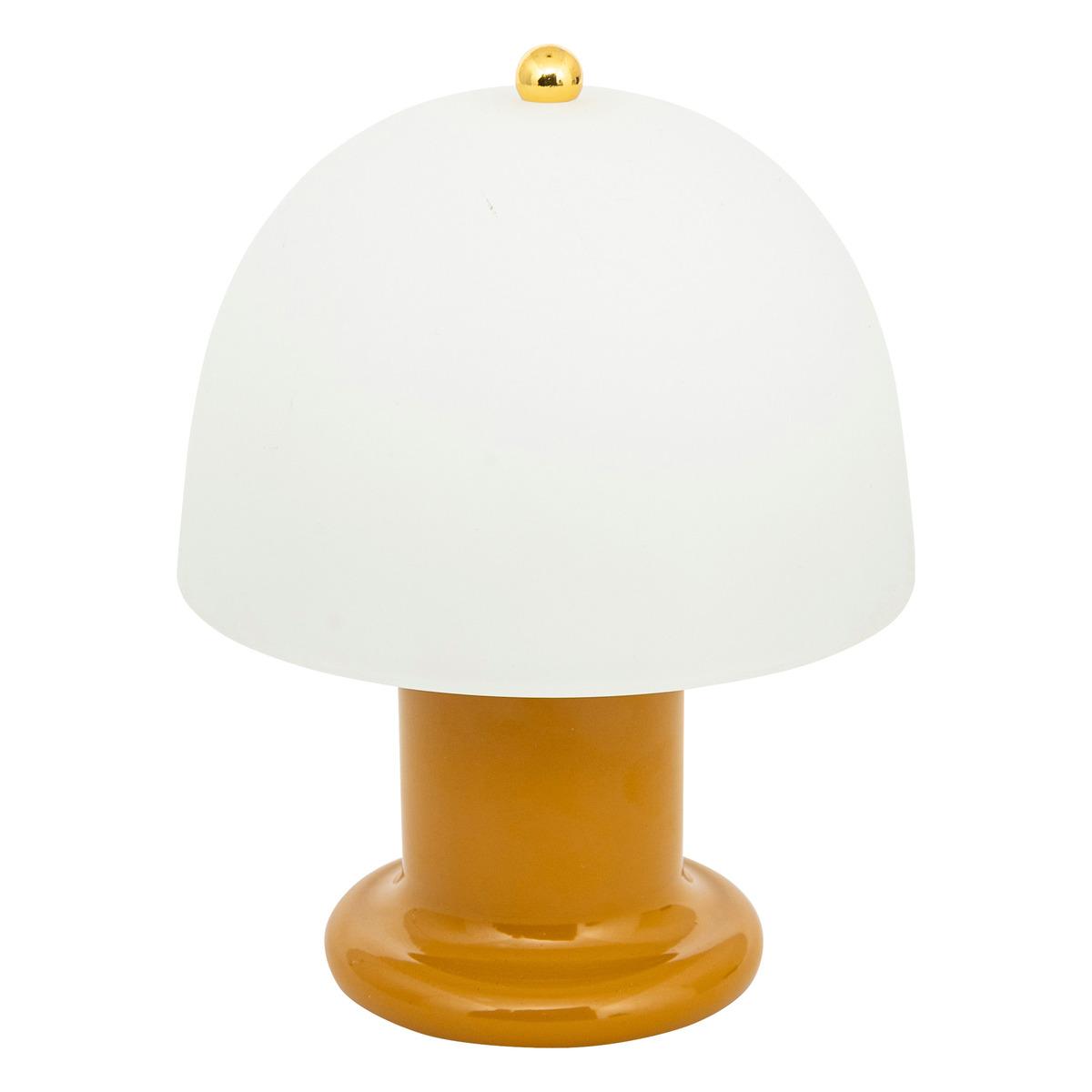 LAMPE LED RICK VERRE JAUNE H.21CM