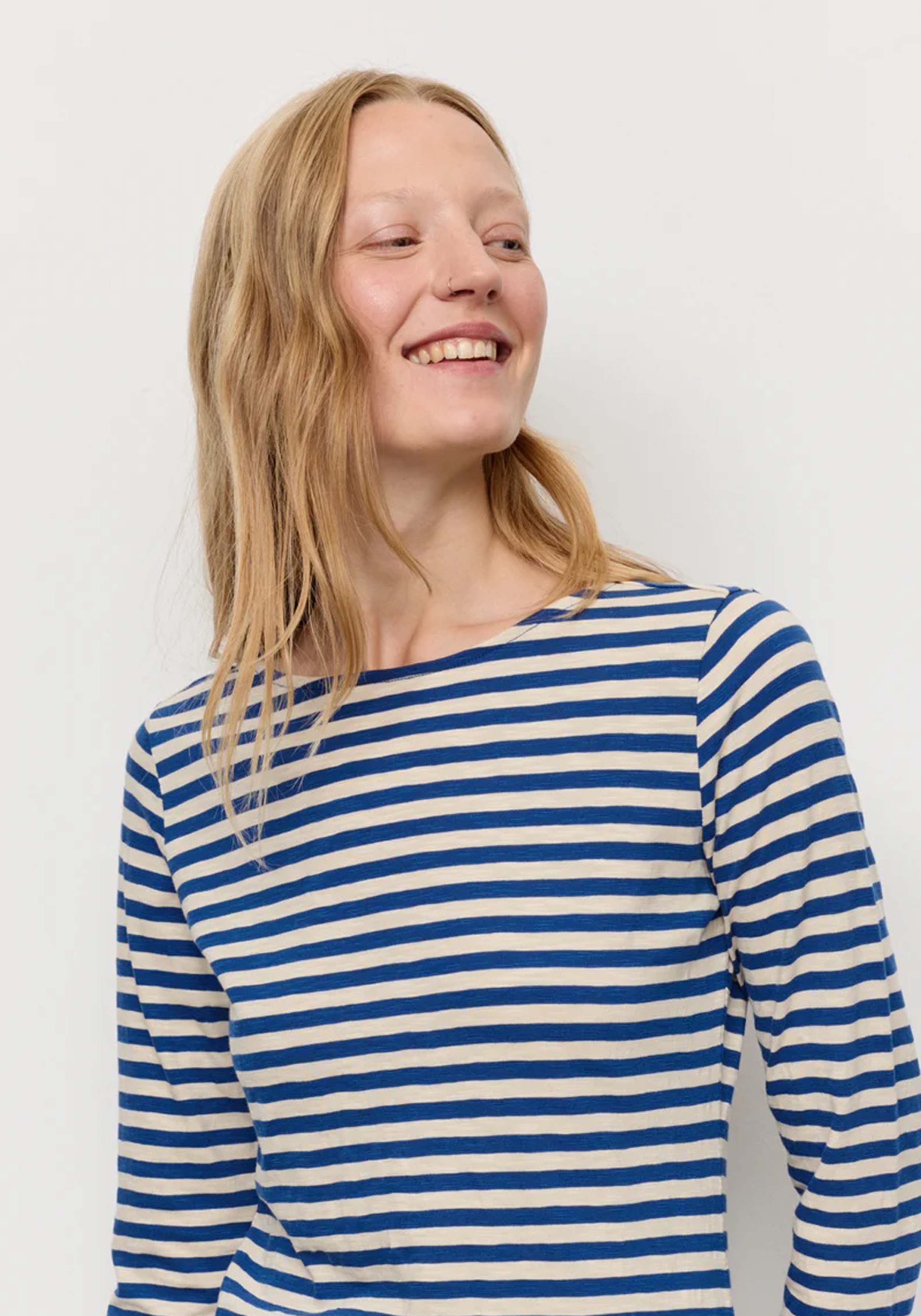 Recolution Longsleeve Iris Stripes Lapis Blue