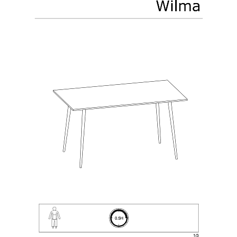 Wilma spisebord - ru egetræslook