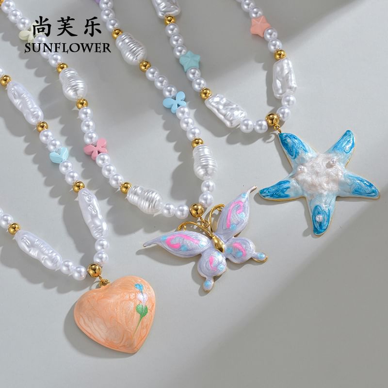 Shangfleur - Ketting met imitatieparels