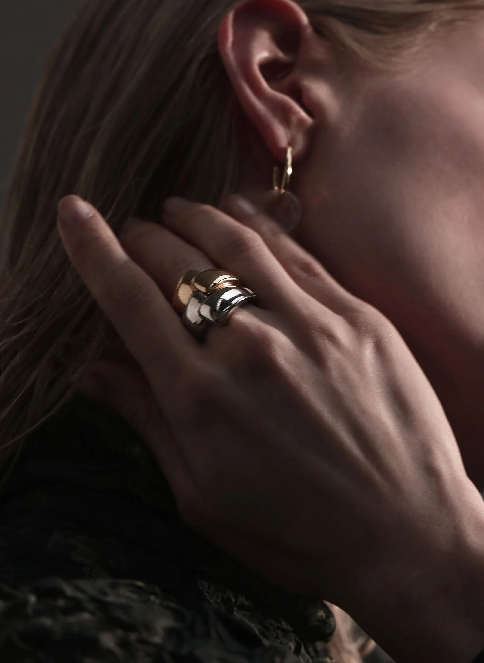 OSMONDE - Bague large osmonde | Doré