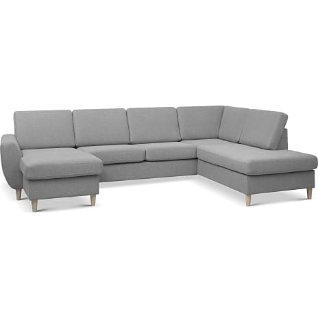 Madrid Nordic venstrevendt U-sofa - lysegrå
