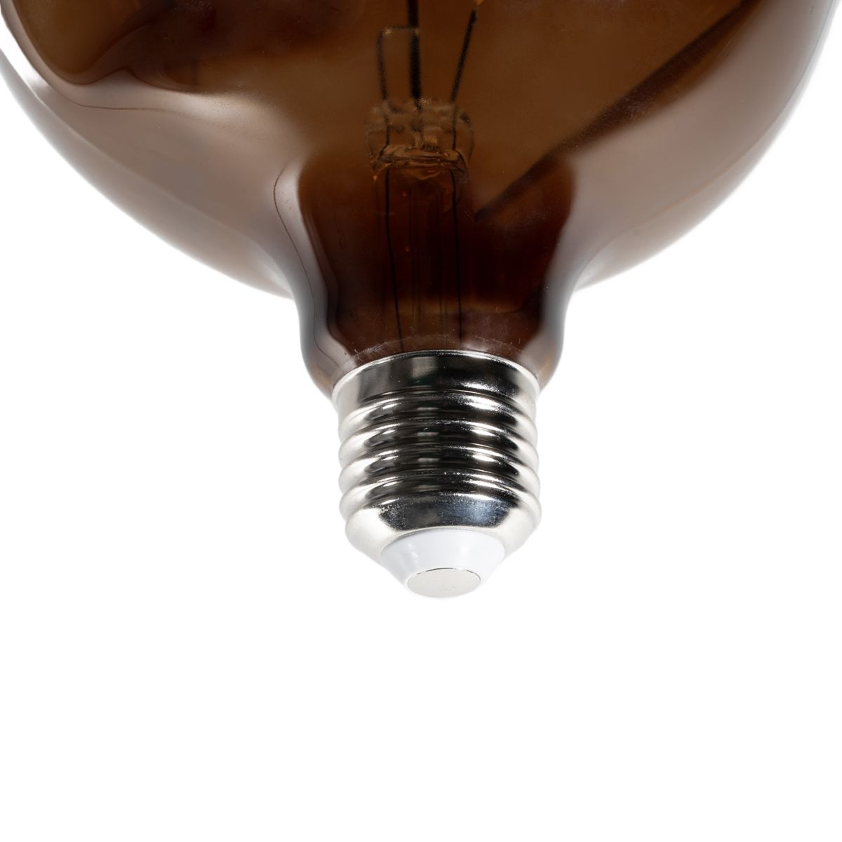 Set van 5 E27 dimbare LED lampen T125 bruin 4W 120 lm 1800K