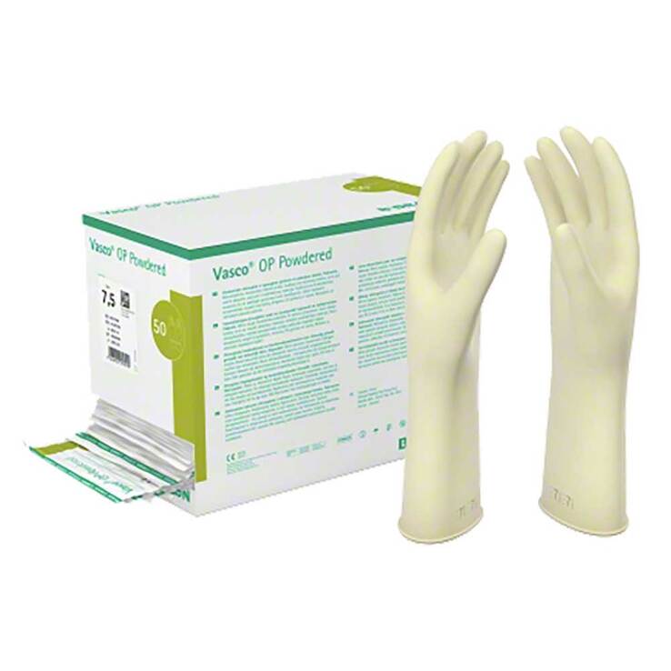 Vasco OP Powdered Handschuhe Latex Größe 8,0 naturweiß, 2X50 St