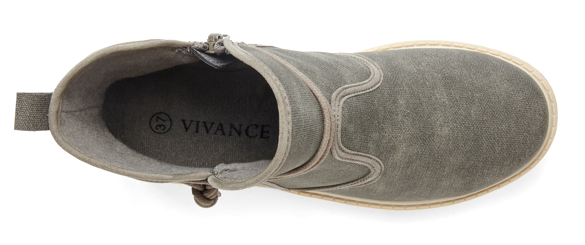 Vivance Stiefelette »Boots, Stiefel«  mit raffinierten Bindebändern VEGAN