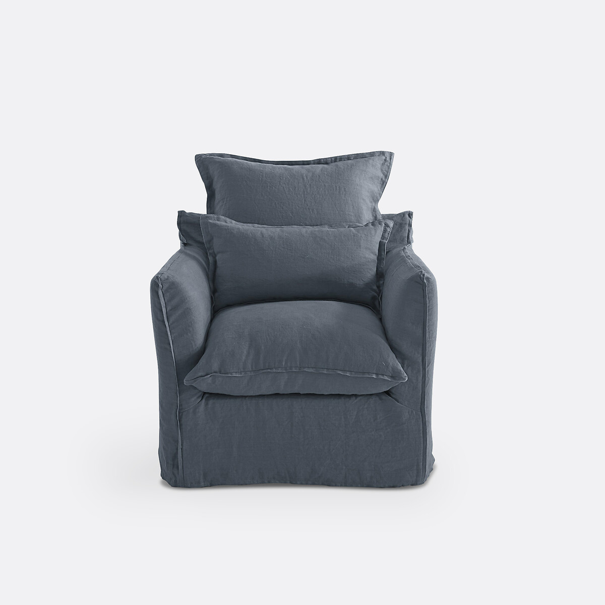 LA REDOUTE INTERIEURS<br>Poltrona de linho Gekreukt, Odna