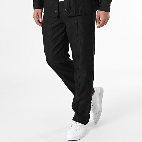 Ensemble Chemise Manches Longues Et Pantalon Noir