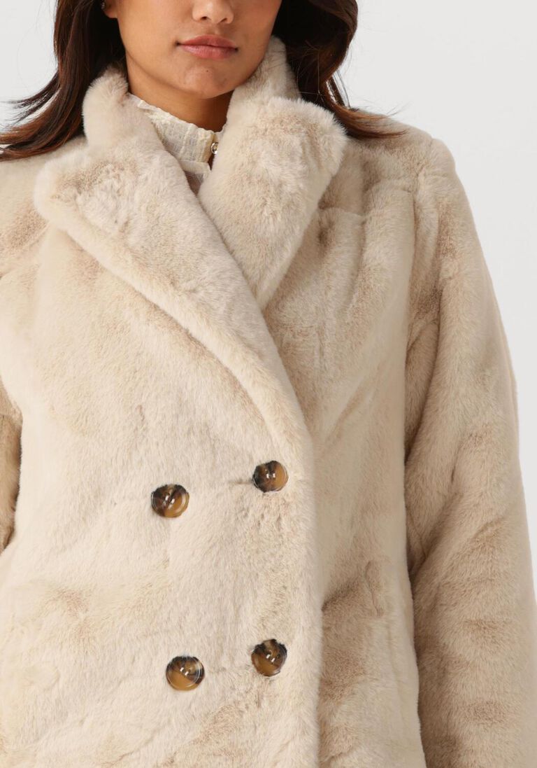 ecru ibana faux fur jas camille