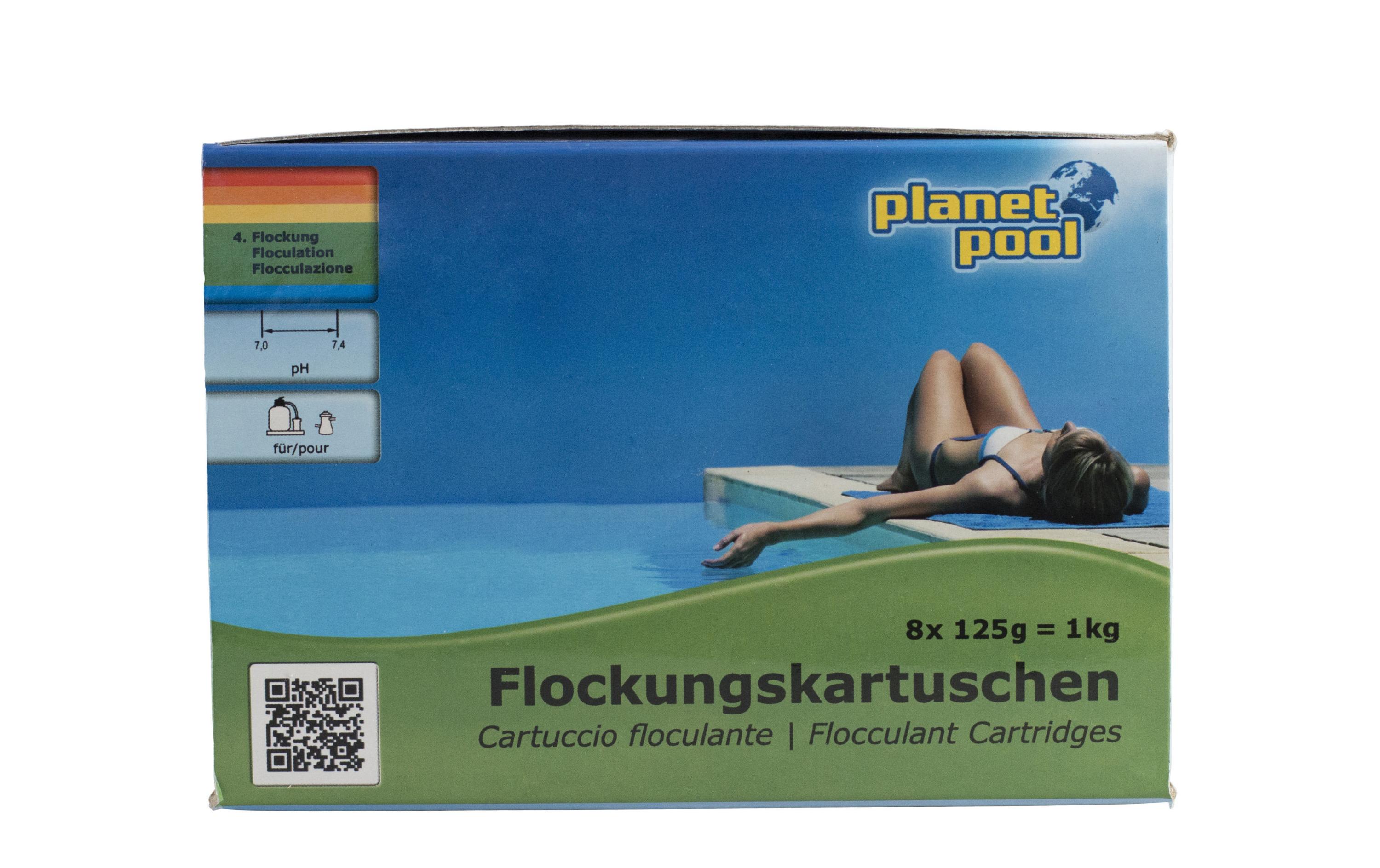 Flockungskartuschen Flockfix 8 x 125 g / 1 kgFlockungskartuschen für Sandfilter