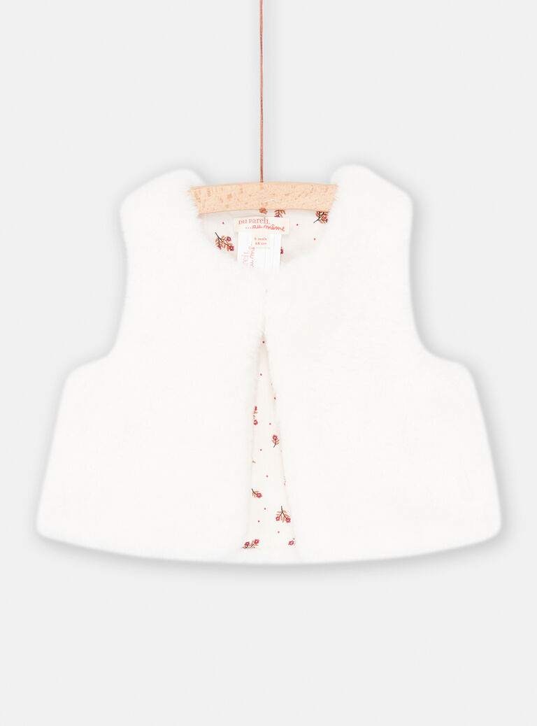 Cardigan en fausse fourrure pour bébé fille