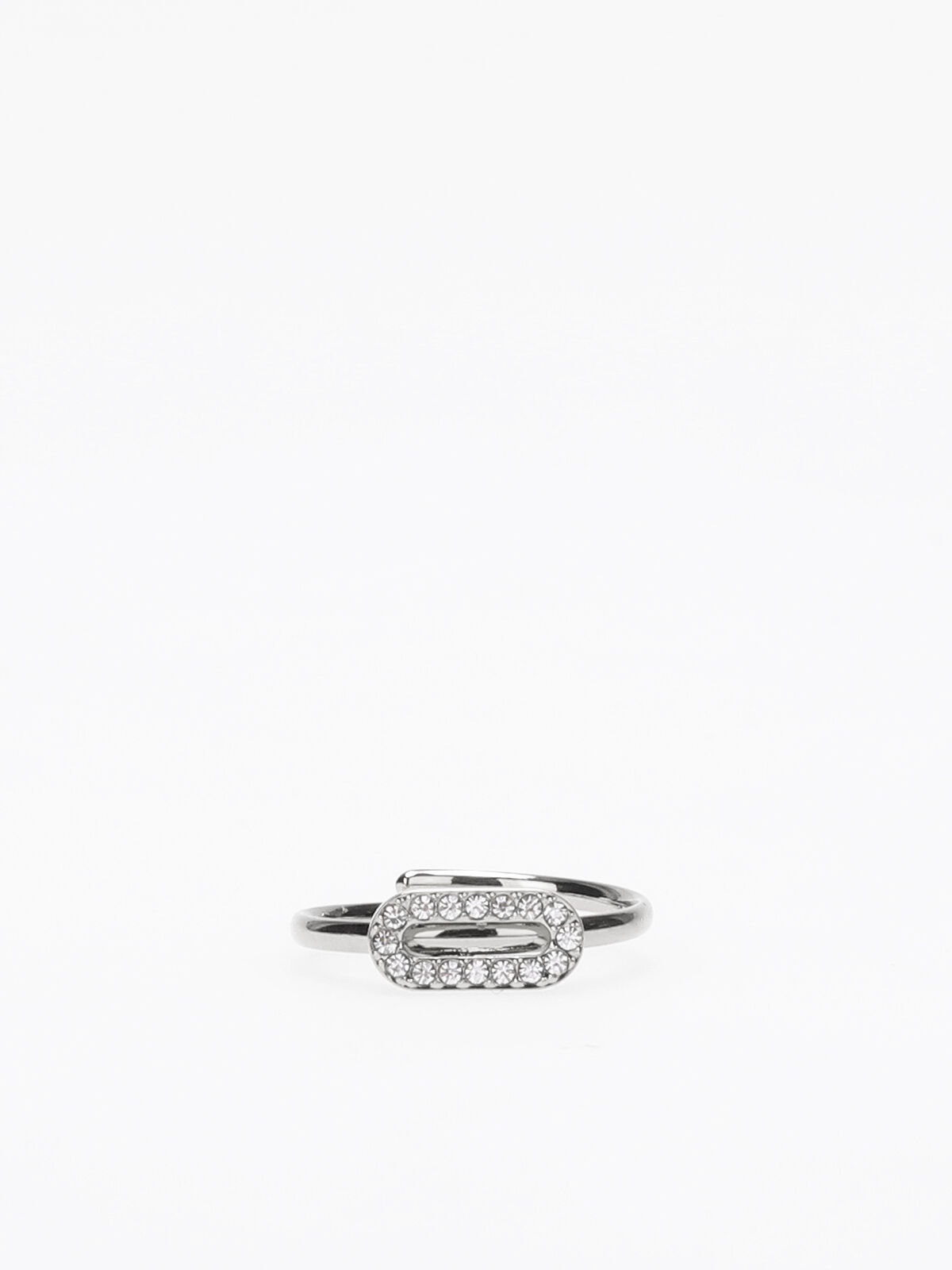 Bague fine à strass- Argenté