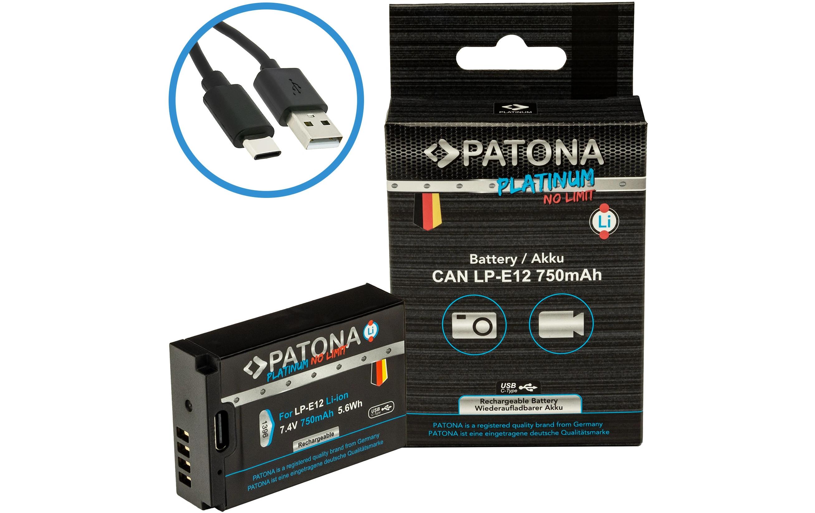 Platinum Akku für Canon LP-E12 EOS 100DPlatinum Batteriesatz für Canon