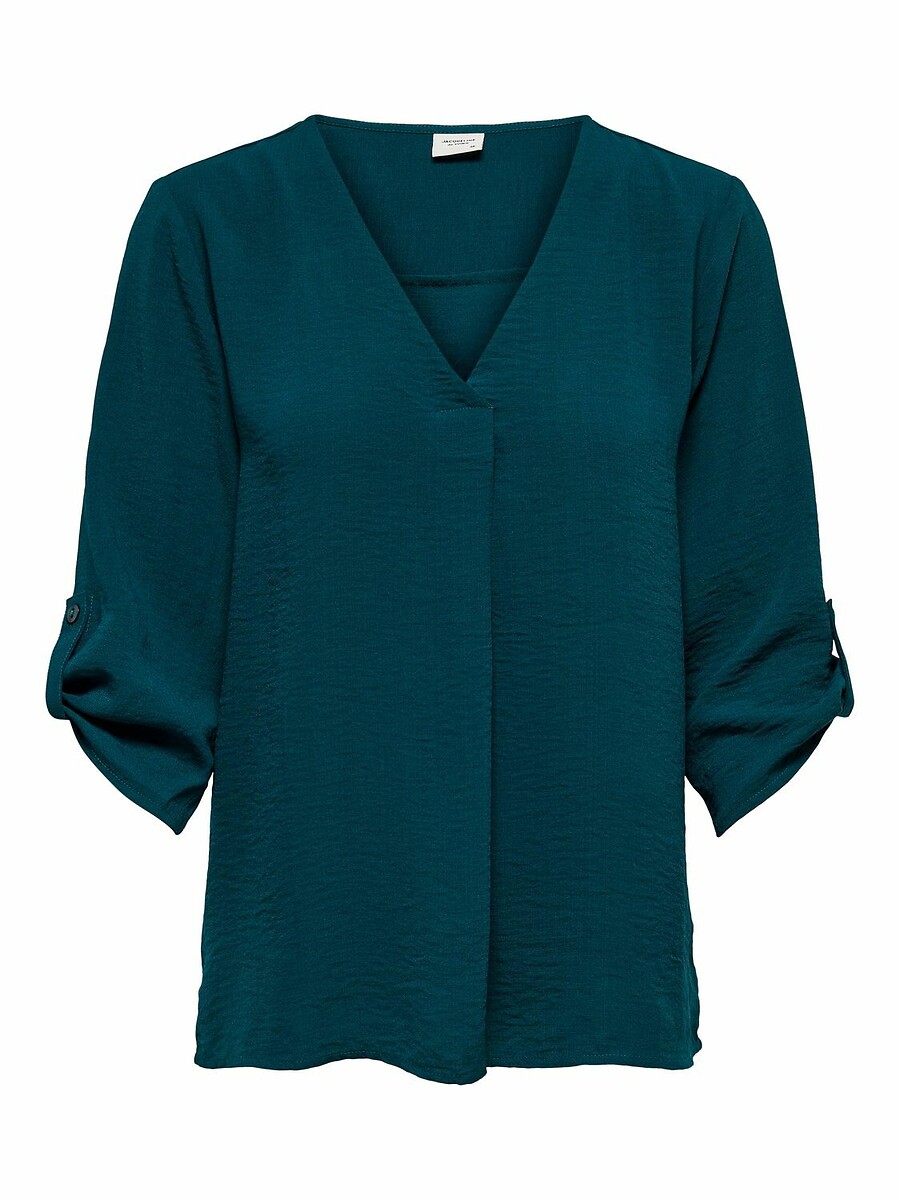 Blusa JDY com mangas 3/4 e decote em V.