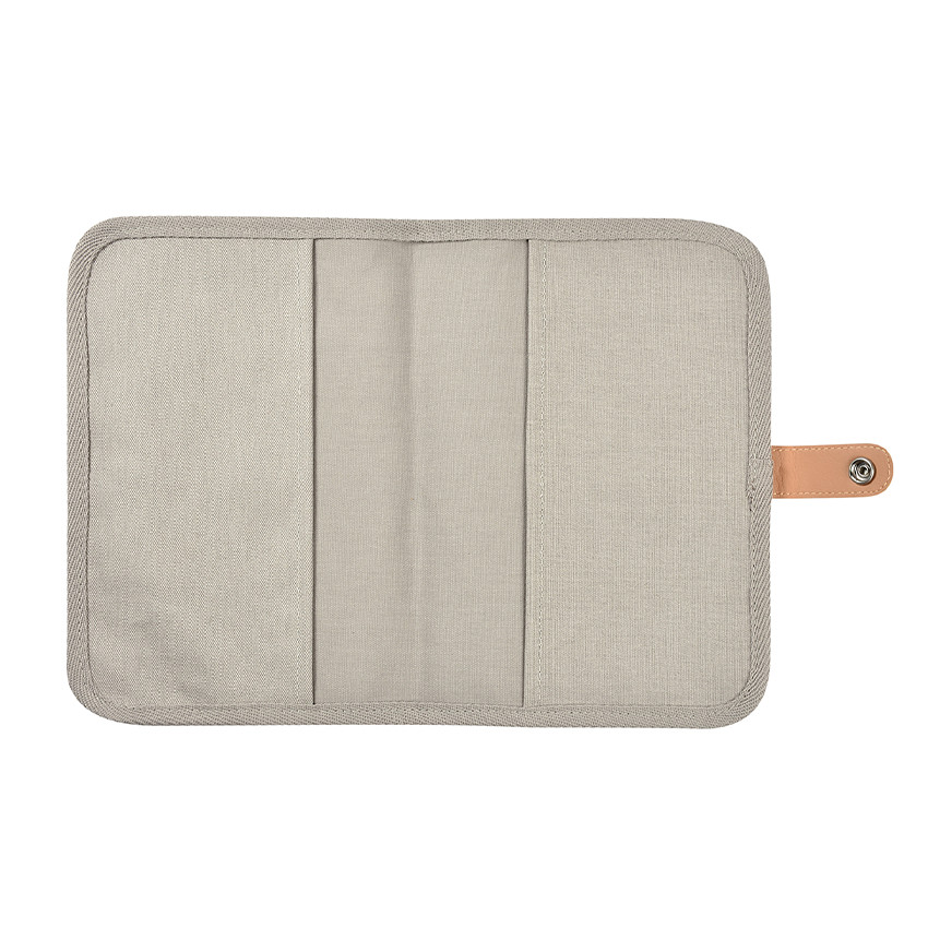Protège carnet de santé Canvas gris perle