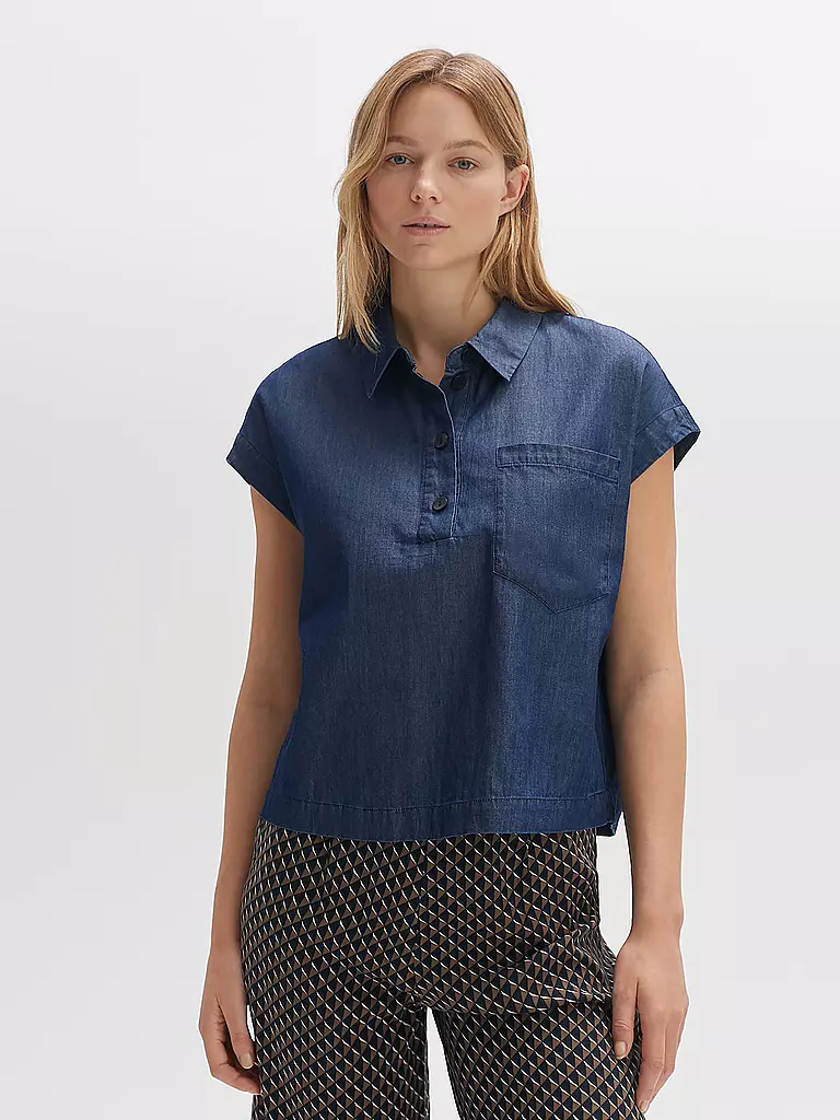 OPUS Jeansbluse blau