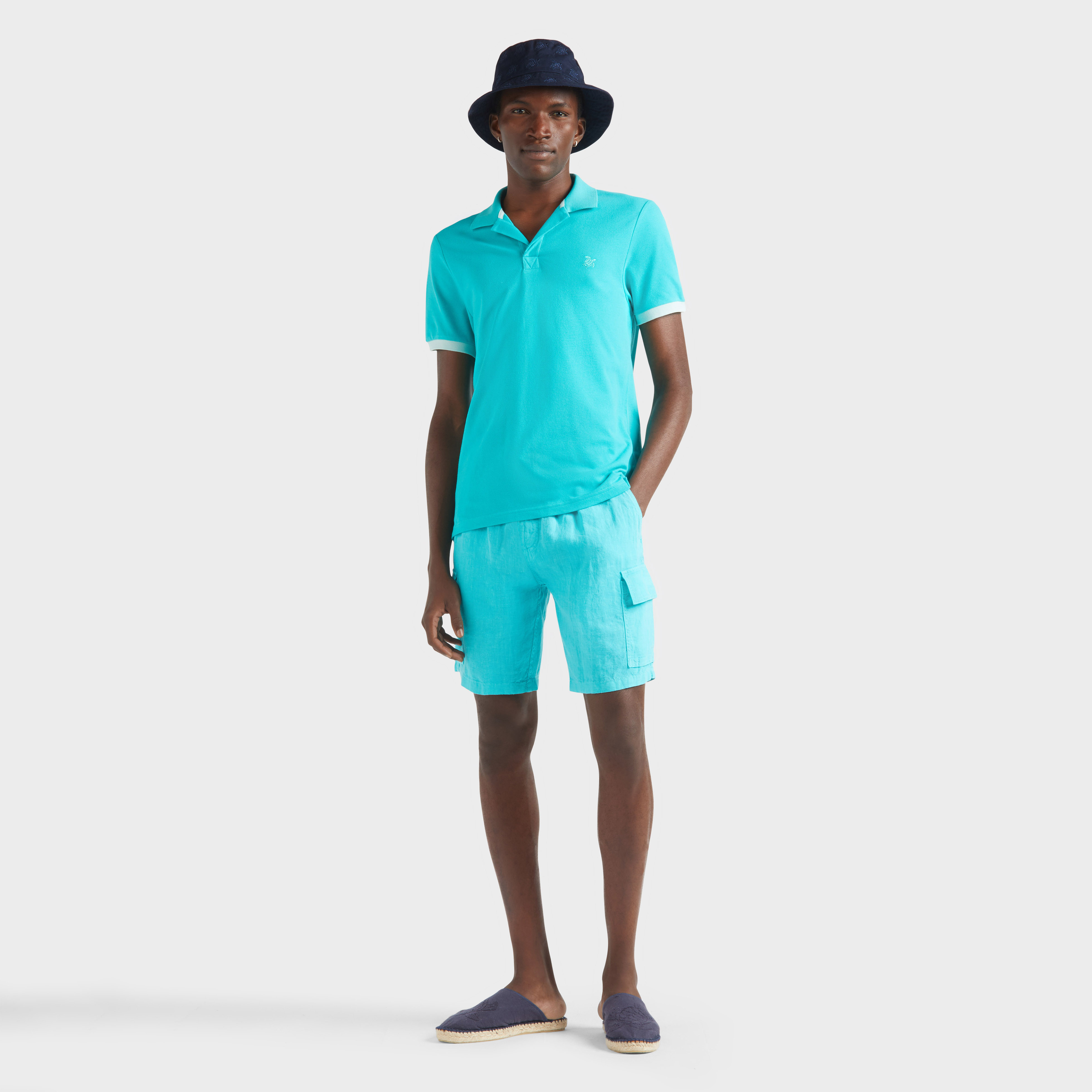 Bermuda en lin homme uni | Site Vilebrequin | BAIU3U01