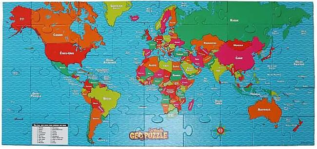 GEOPUZZLE MONDE 68 PIECES