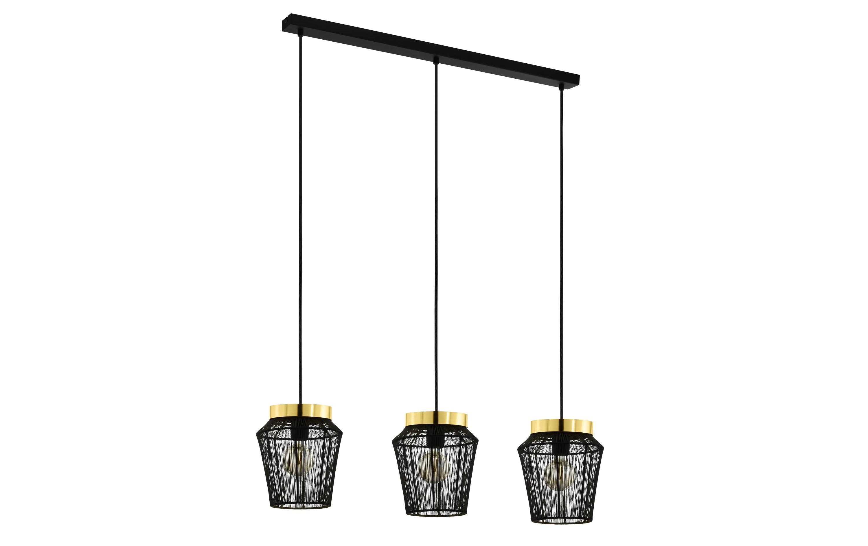 Pendelleuchte ESCANDIDOS 3x E27 Schwarz<br>Hängeleuchte