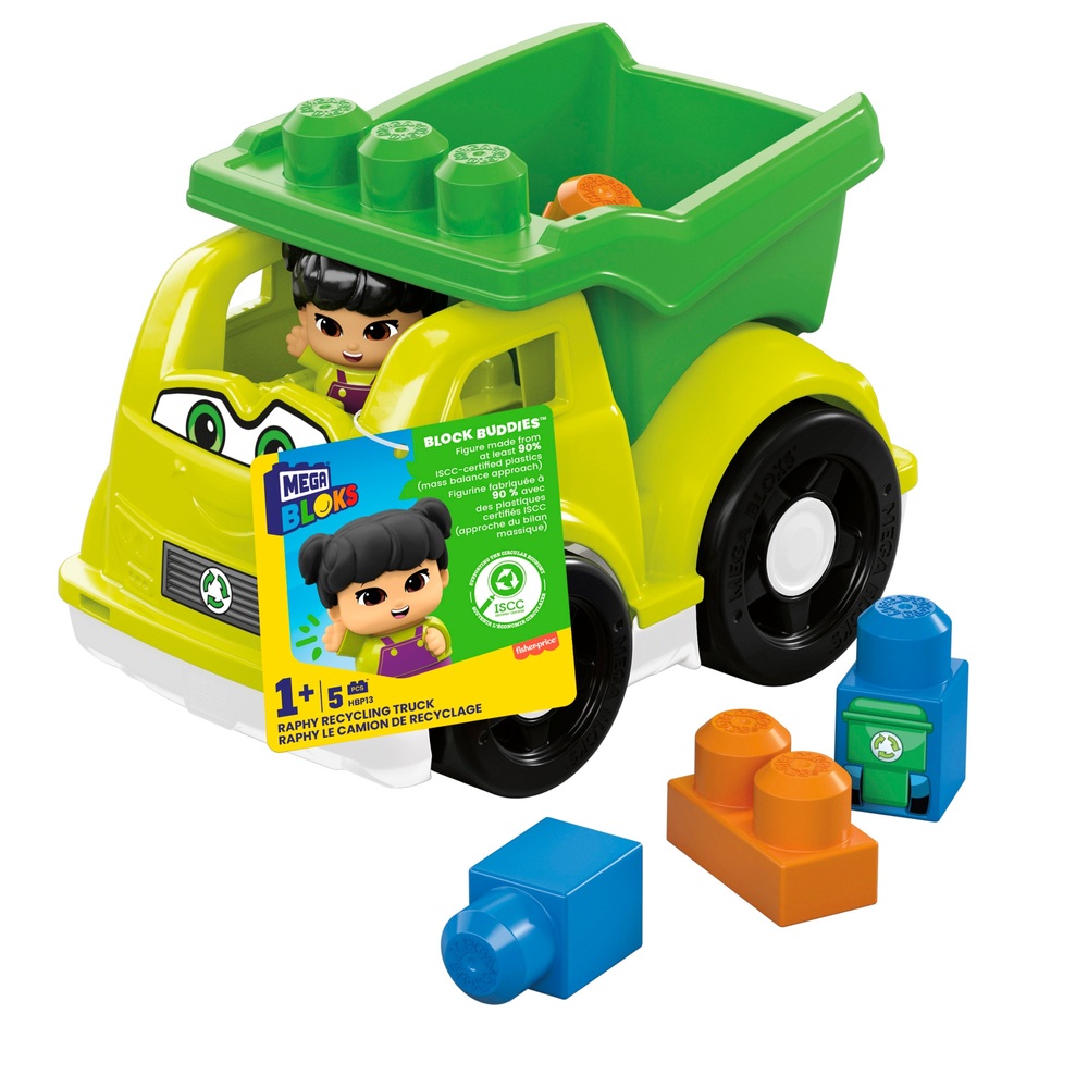 Mega Bloks Lil Vehicles Raphy Recycling Truck