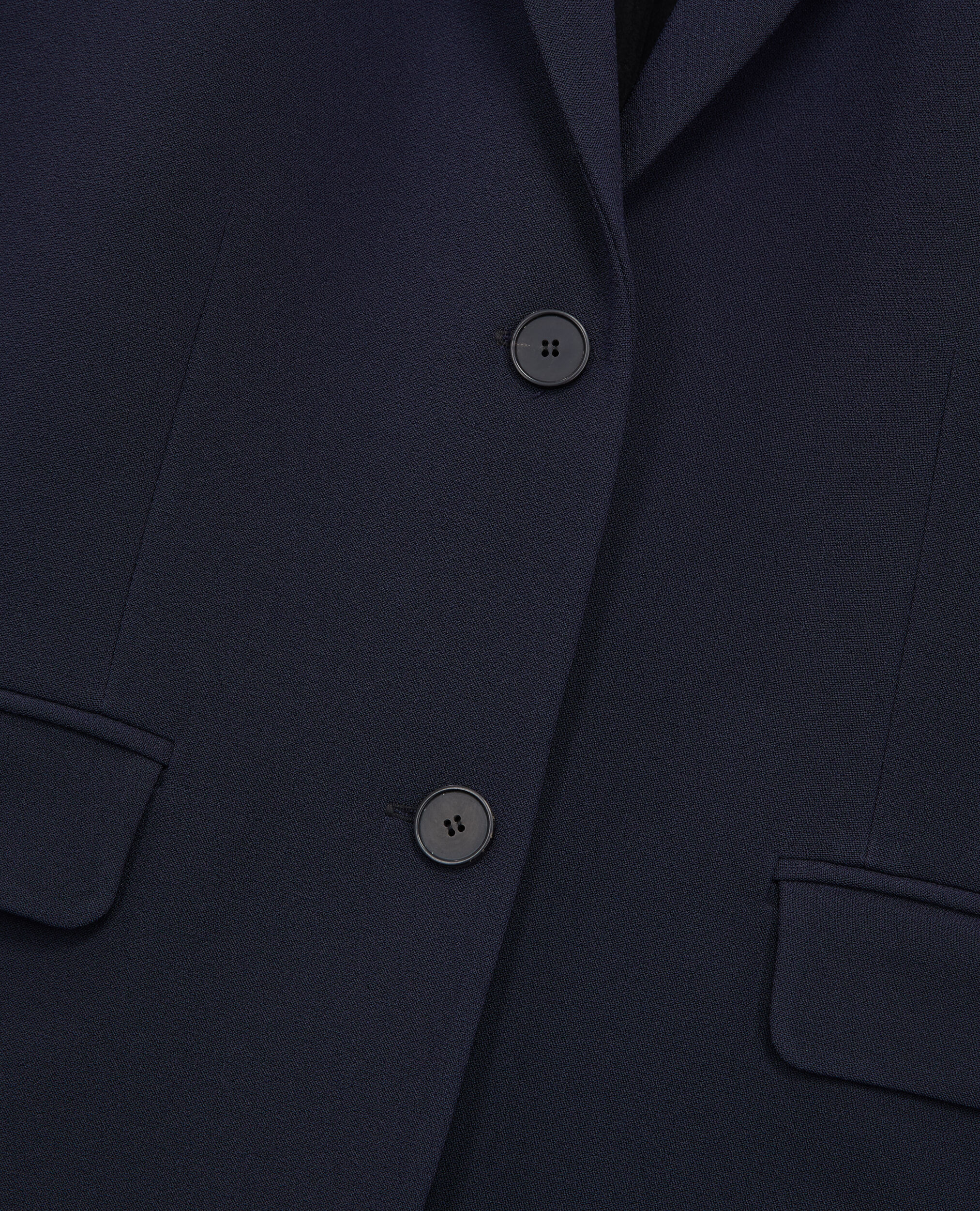 Veste de costume en crêpe bleu marine