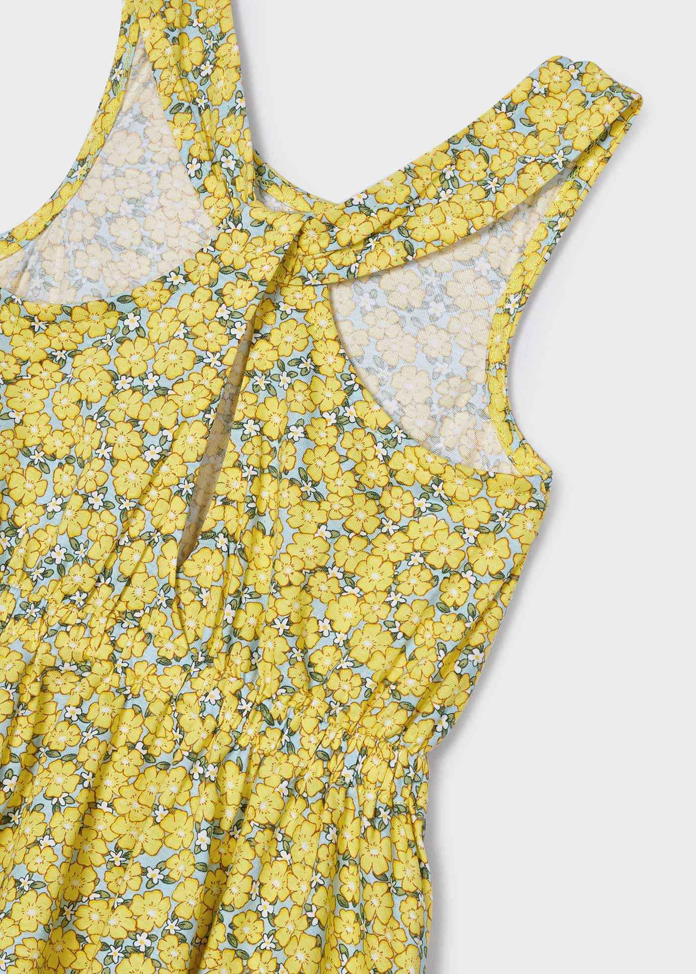 Vestido estampado em algodão sustentável para meninas