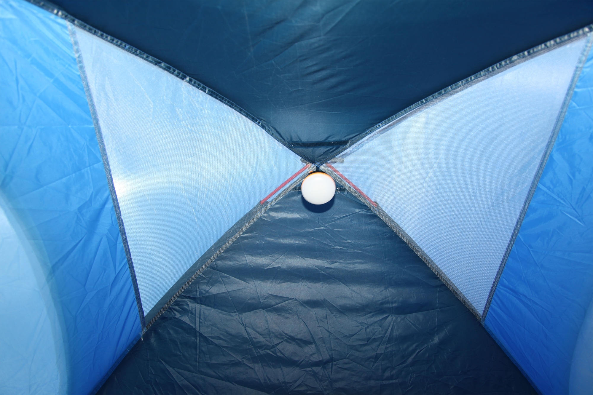 High Peak Monodome XL freistehendes Einfachdach Kuppelzelt blau/grau für 4 Personen