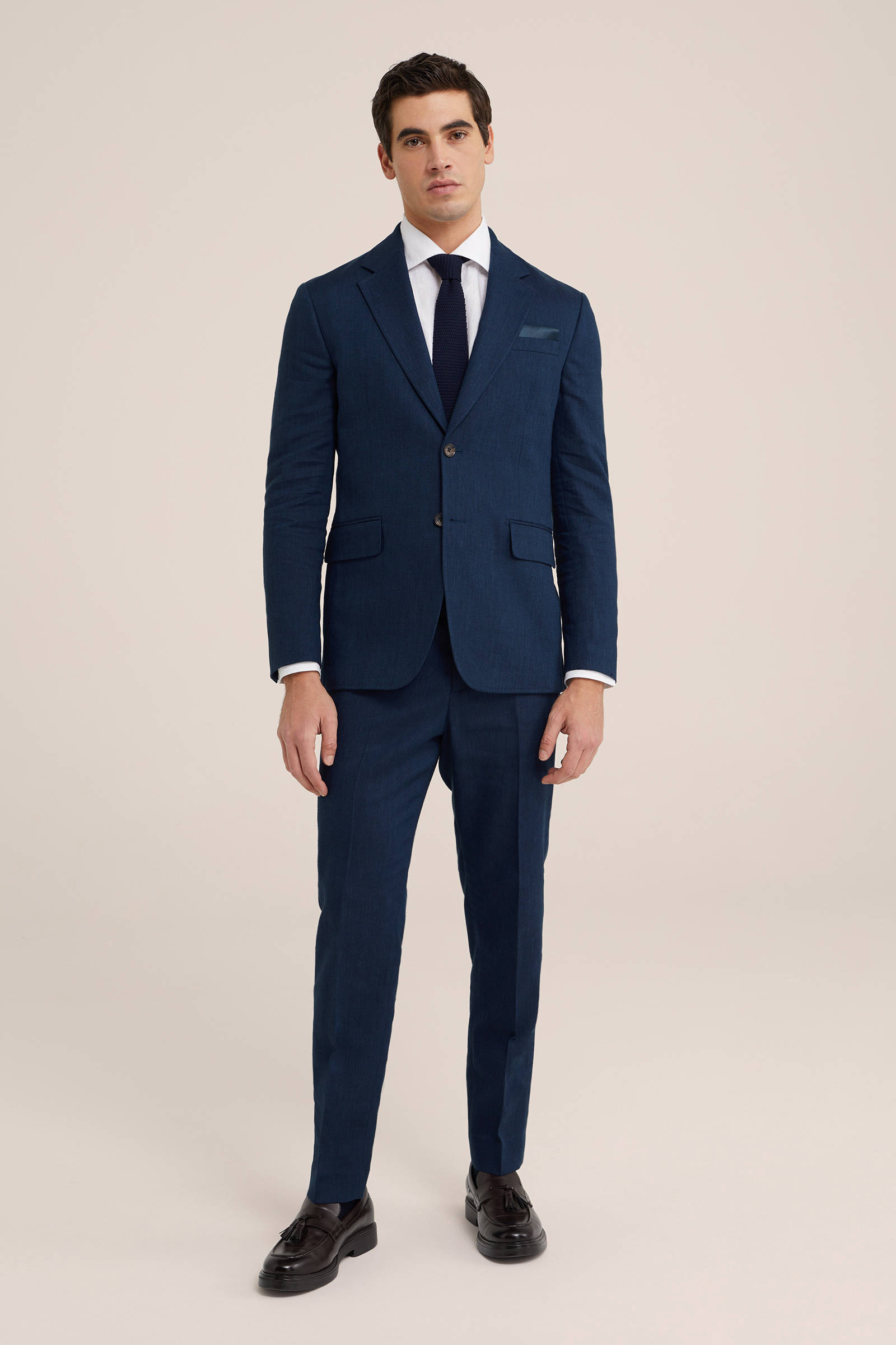 Van Gils slim fit broek heavy blue
