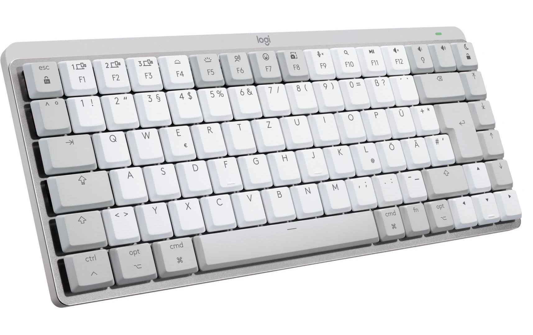 Tastatur MX Mechanical Mini for Mac pale grey<br>Für Mac optimierte kompakte, kabellose Business-Tastatur mit mechanischen Tasten
