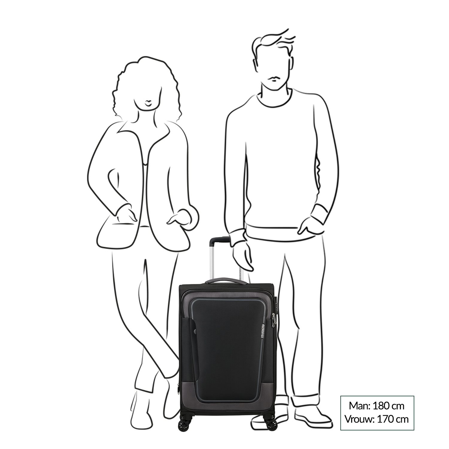 American Tourister Pulsonic Spinner 68 EXP combat navy