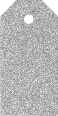 Manillamærker - Str. 5X10 CM - Glitter - 300 G - Sølv - 15 Stk