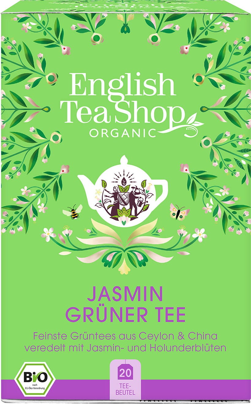 English Tea Shop  Jasmin Grüner Tee , BIO, 20 Teebeutel