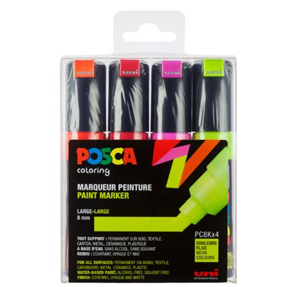 Køb Posca Uni Marker PC-8K/4A 4 Neonfarver