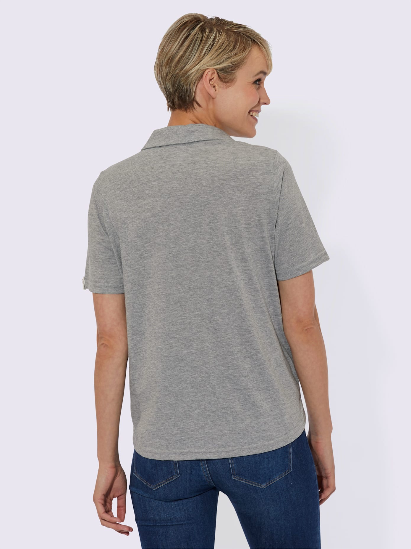 Polo sportif en mélange de matières confortable