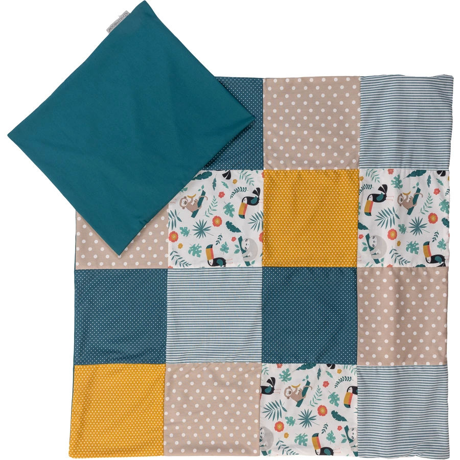 Ullenboom Bettwäsche-Set 80x80 cm und Kissenbezug 35x40 cm - Dschungel