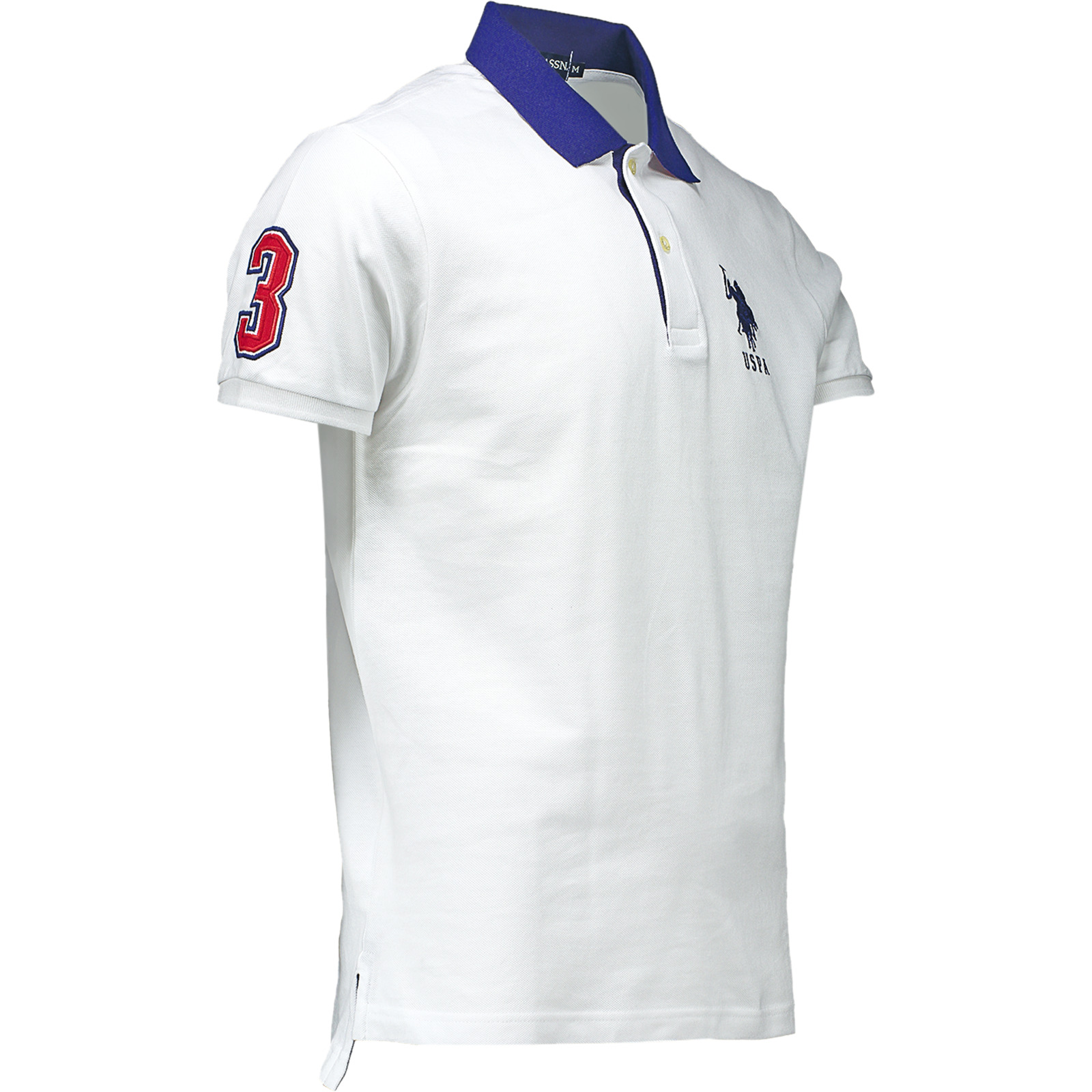 U.S. Polo Assn. Herren-Poloshirt Pique L, weiss