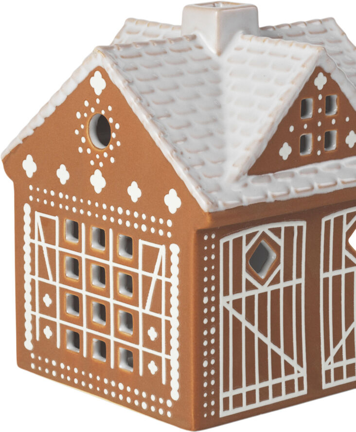 Kähler Gingerbread Lyshus Julestald H11. 5 brun Brun
