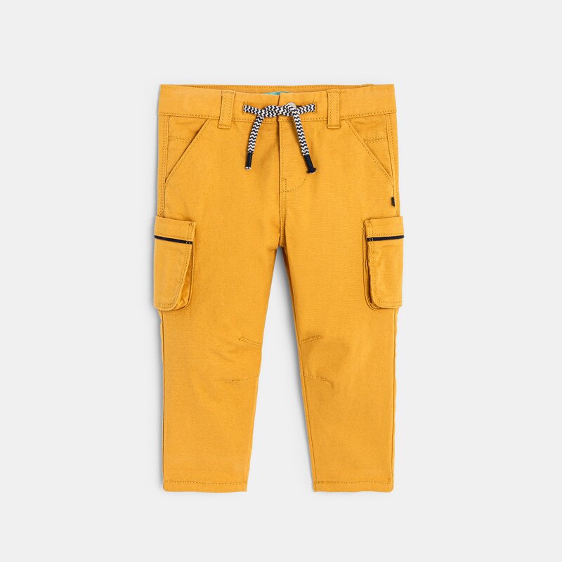 Pantalon battle coton fantaisie jaune bébé garçon Jaune