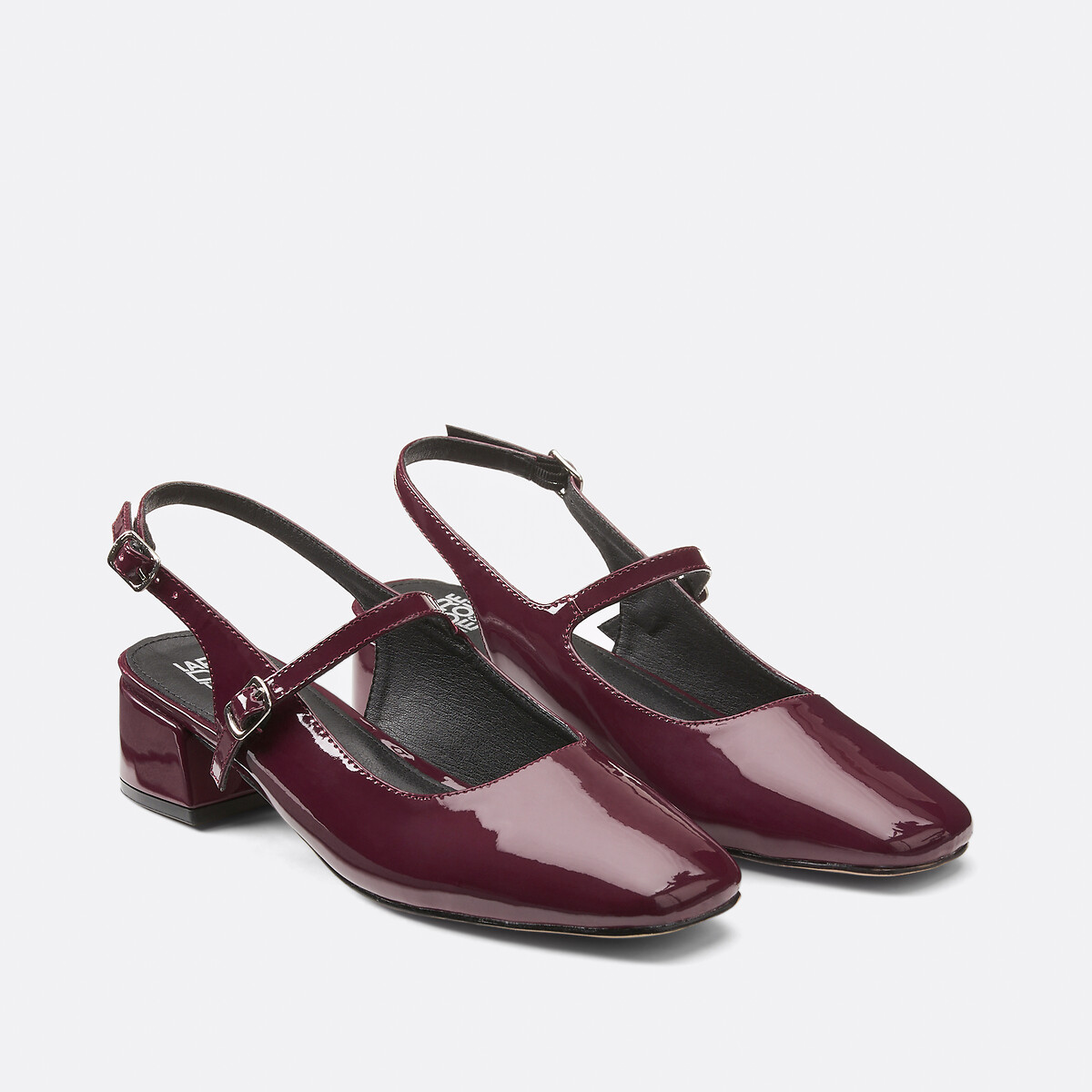 COLEÇÕES LA REDOUTE<br>Sapatilhas de ballet laqueadas com um pequeno salto